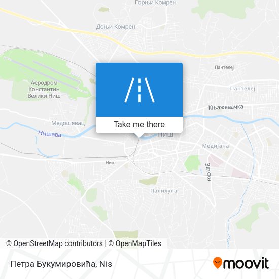 Петра Букумировића map