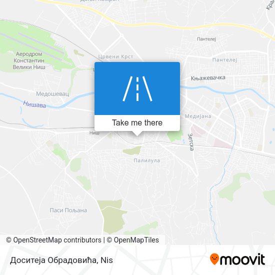 Доситеја Обрадовића map
