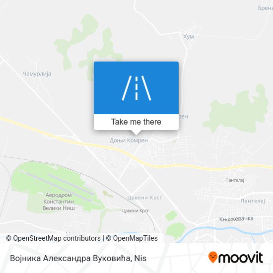 Војника Александра Вуковића map