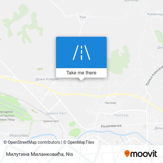Милутина Миланковића map