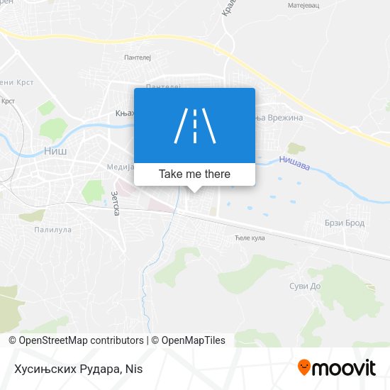Хусињских Рудара map