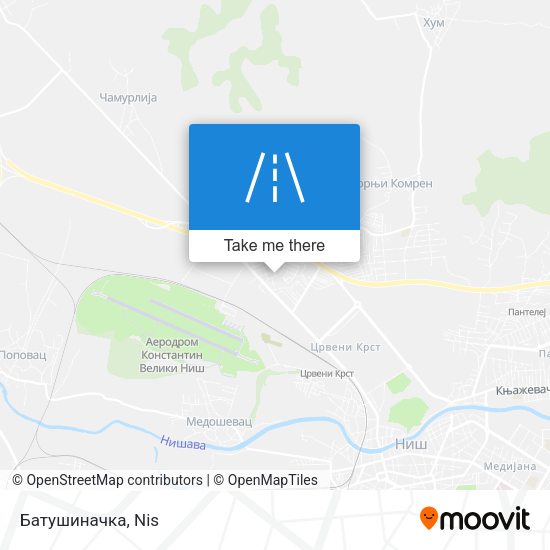 Батушиначка map