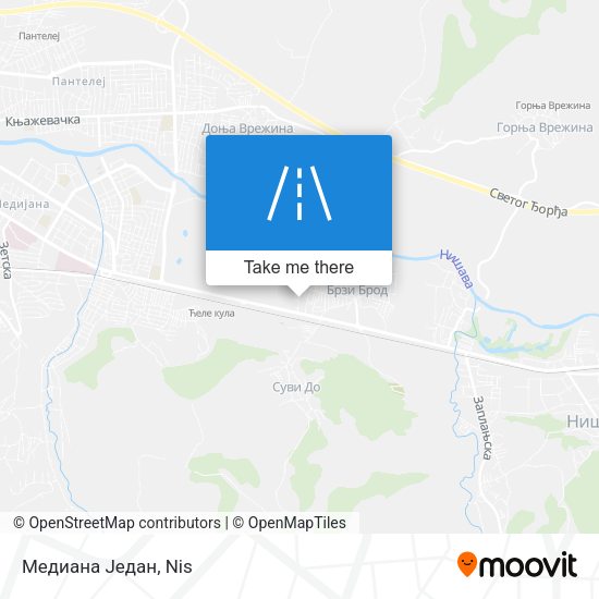 Медиана Један map