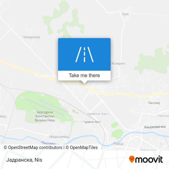 Јадранска map
