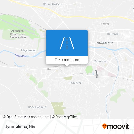 Југовићева map