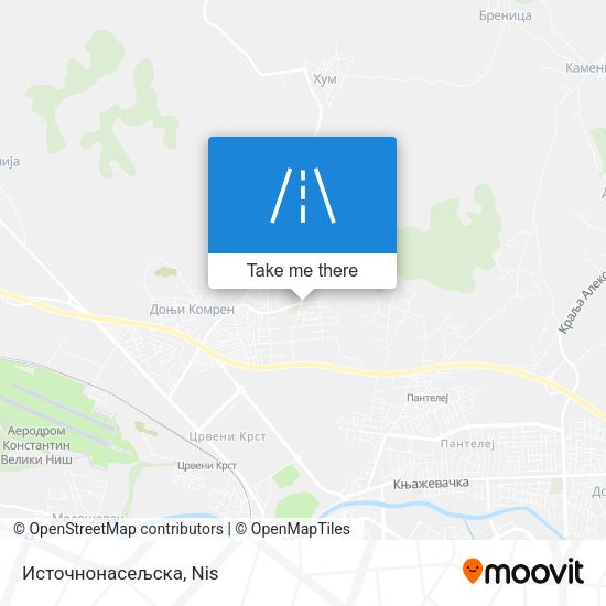 Источнонасељска map