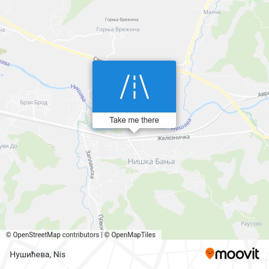 Нушићева map