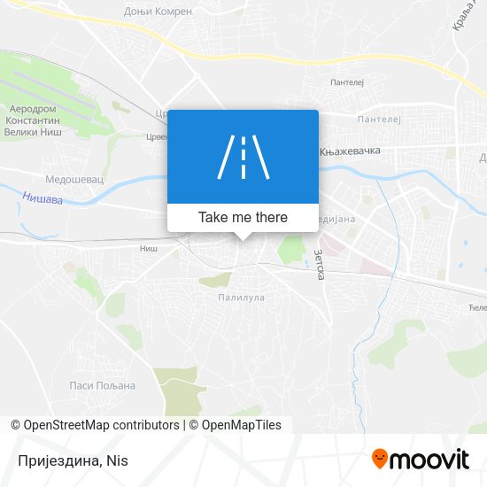 Пријездина map
