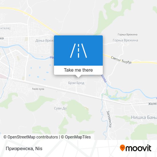 Призренска map