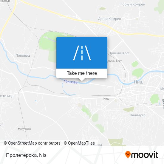 Пролетерска map