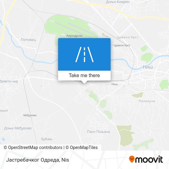 Јастребачког Одреда map