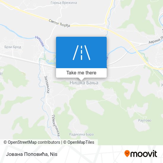 Јована Поповића map