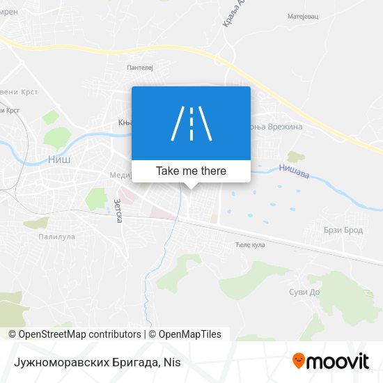 Јужноморавских Бригада map
