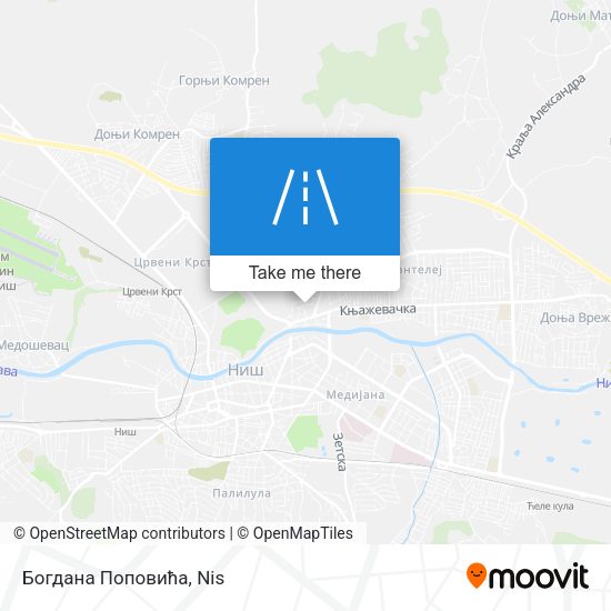 Богдана Поповића map