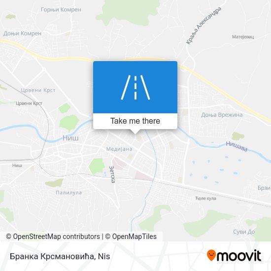 Бранка Крсмановића map