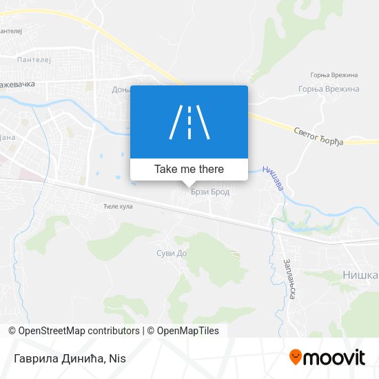 Гаврила Динића map