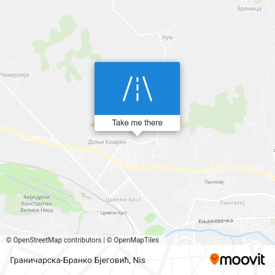 Граничарска-Бранко Бјеговић map