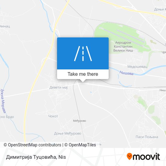 Димитрија Туцовића map