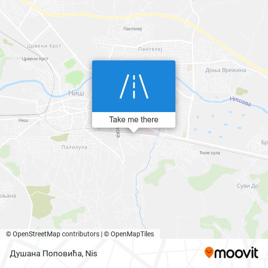 Душана Поповића map