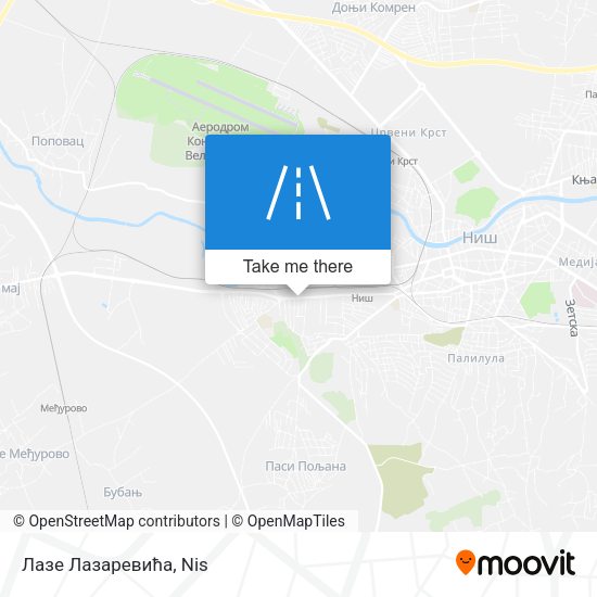 Лазе Лазаревића map