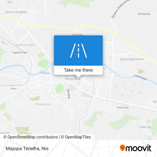 Мајора Тепића map