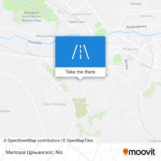 Милоша Црњанског map
