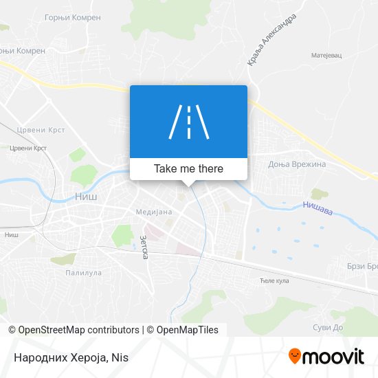 Народних Хероја map