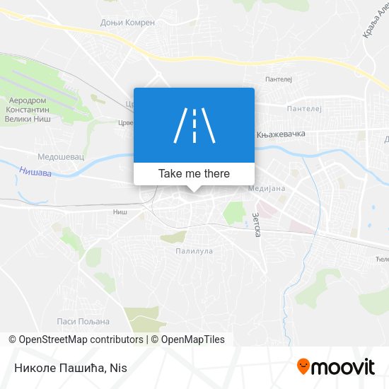 Николе Пашића map