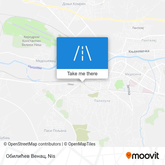 Обилићев Венац map