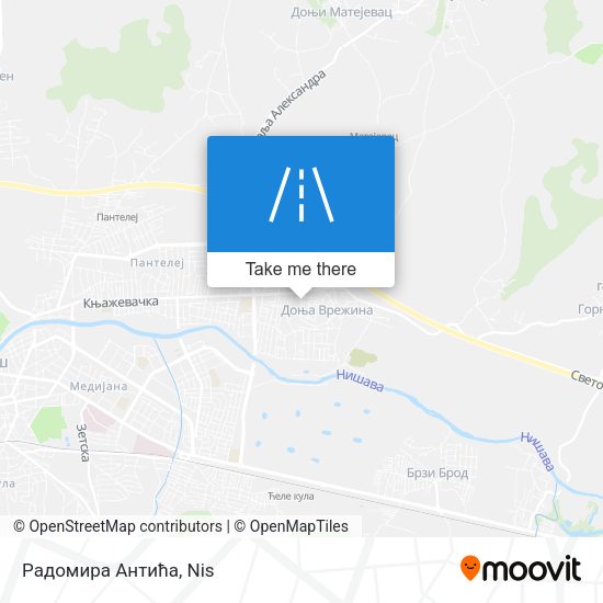 Радомира Антића map