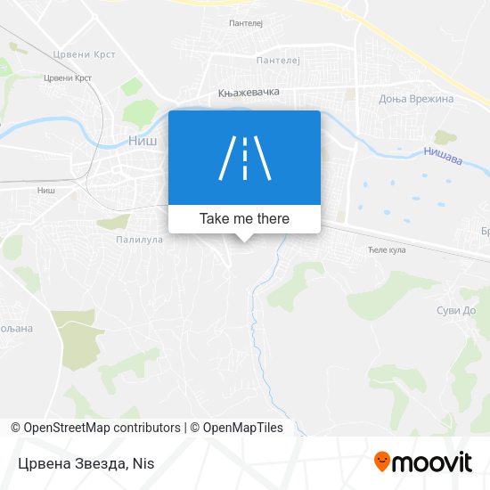 Црвена Звезда map