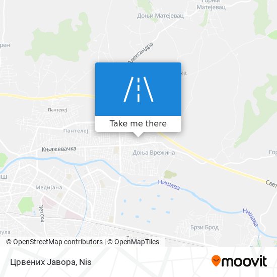 Црвених Јавора map