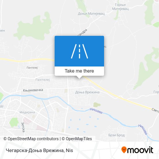 Чегарска-Доња Врежина map