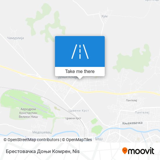 Брестовачка Доњи Комрен map