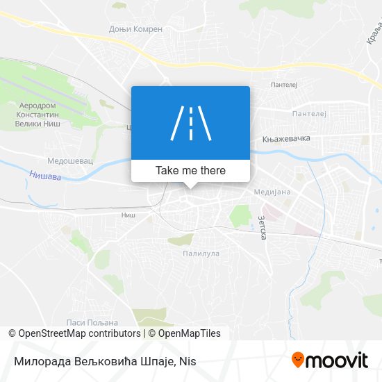 Милорада Вељковића Шпаје map