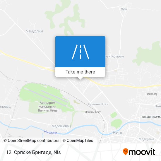 12. Српске Бригаде map