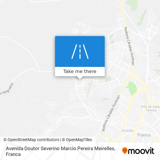 Mapa Avenida Doutor Severino Marcio Pereira Meirelles