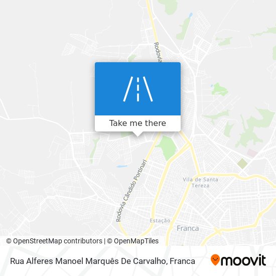 Mapa Rua Alferes Manoel Marquês De Carvalho