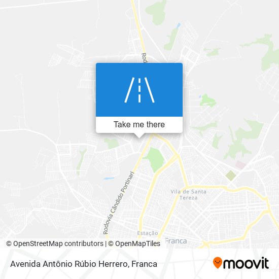 Mapa Avenida Antônio Rúbio Herrero