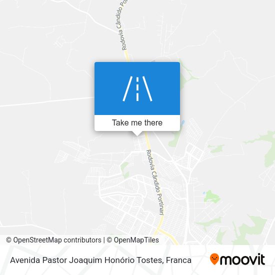 Avenida Pastor Joaquim Honório Tostes map