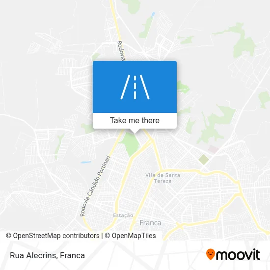 Rua Alecrins map
