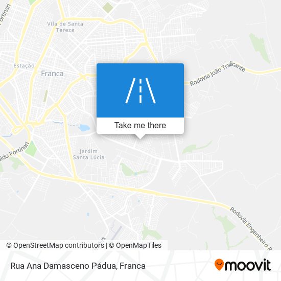 Mapa Rua Ana Damasceno Pádua