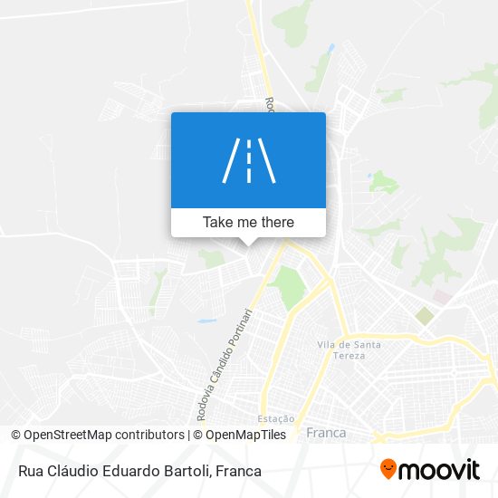 Mapa Rua Cláudio Eduardo Bartoli