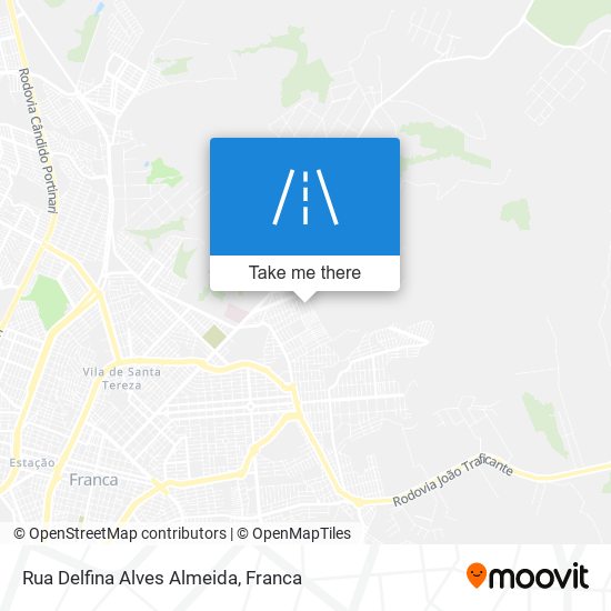 Mapa Rua Delfina Alves Almeida