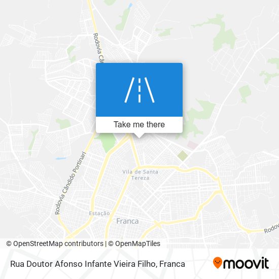 Mapa Rua Doutor Afonso Infante Vieira Filho