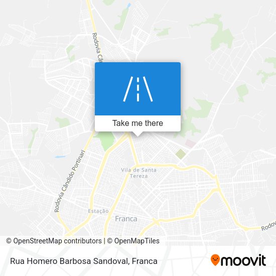 Rua Homero Barbosa Sandoval map