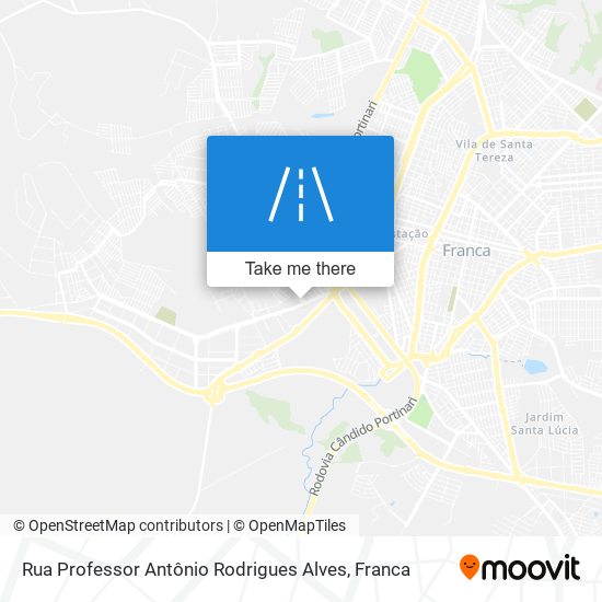 Mapa Rua Professor Antônio Rodrigues Alves