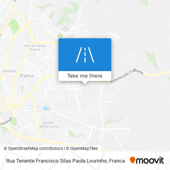 Mapa Rua Tenente Francisco Silas Paula Lourinho