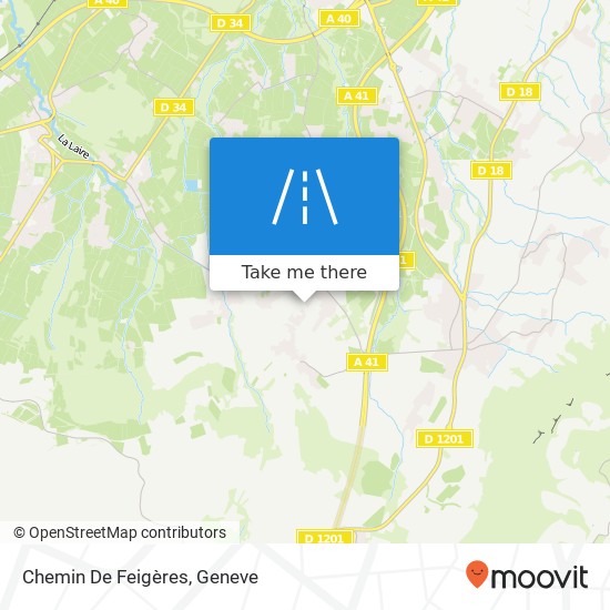 Chemin De Feigères map