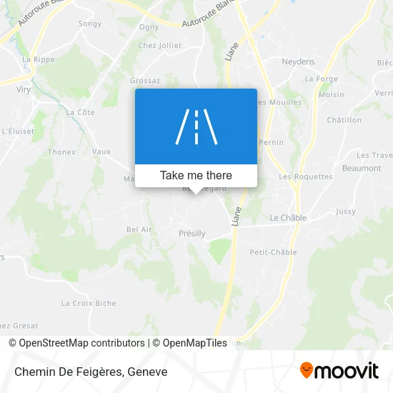 Chemin De Feigères map